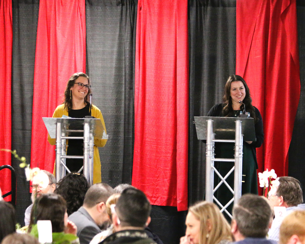 Katria Kangas and Cara Durr at We Believe in 2026